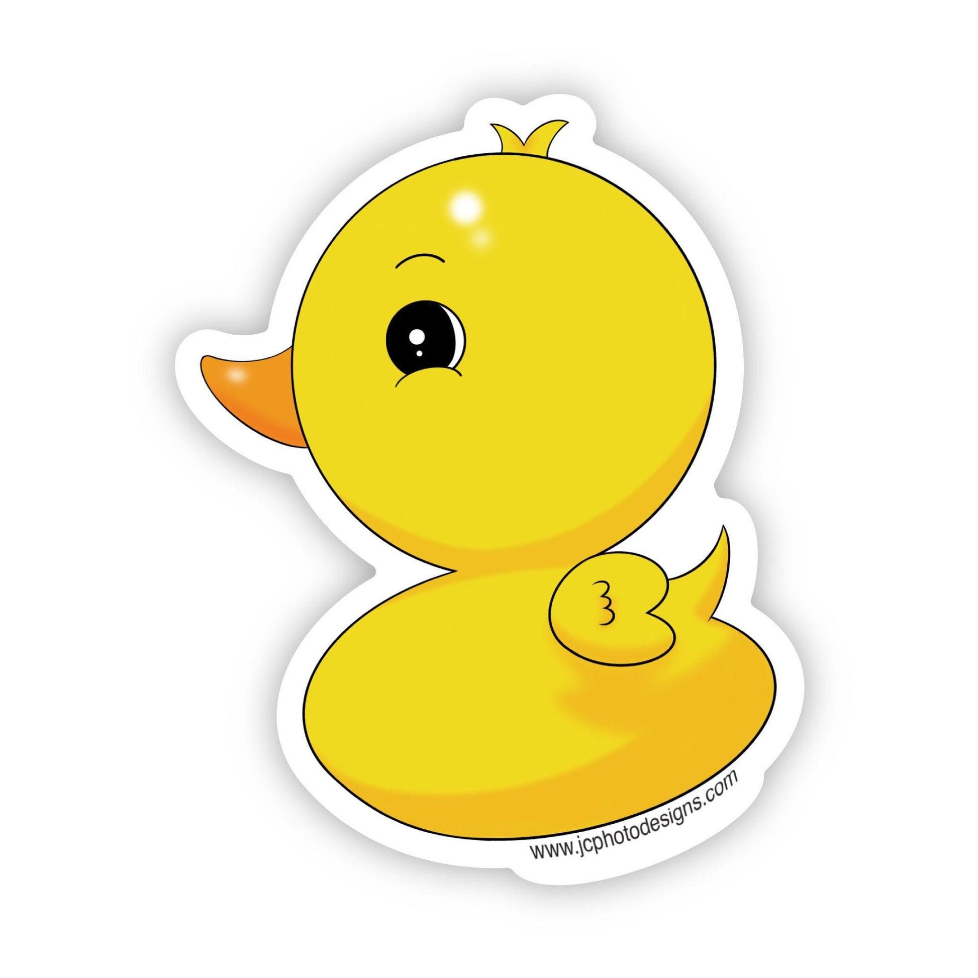 Sunny Rubber Duck Sticker - Cheerful Bath Time Buddy Sticker - JC Designs