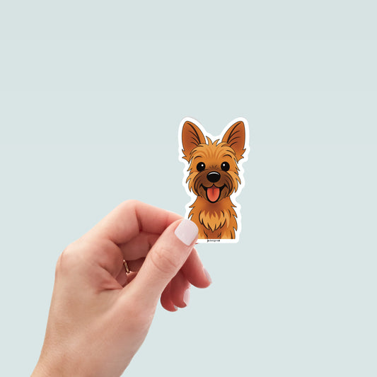 Terrier Dog Ears Up Sticker