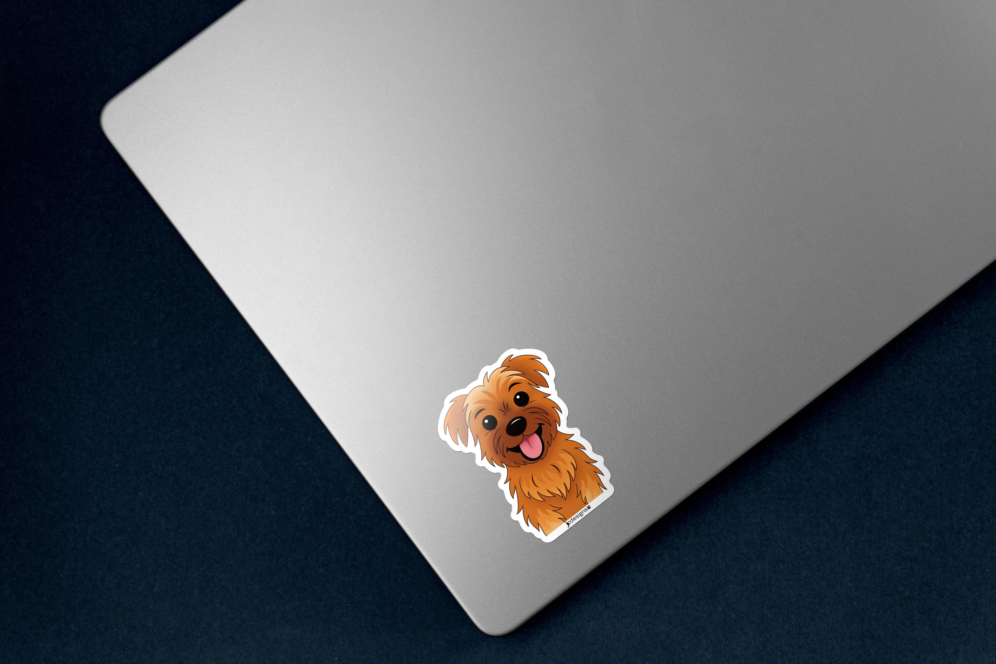Silky Terrier Floppy Ears Sticker - Hand-Drawn Vinyl Decal