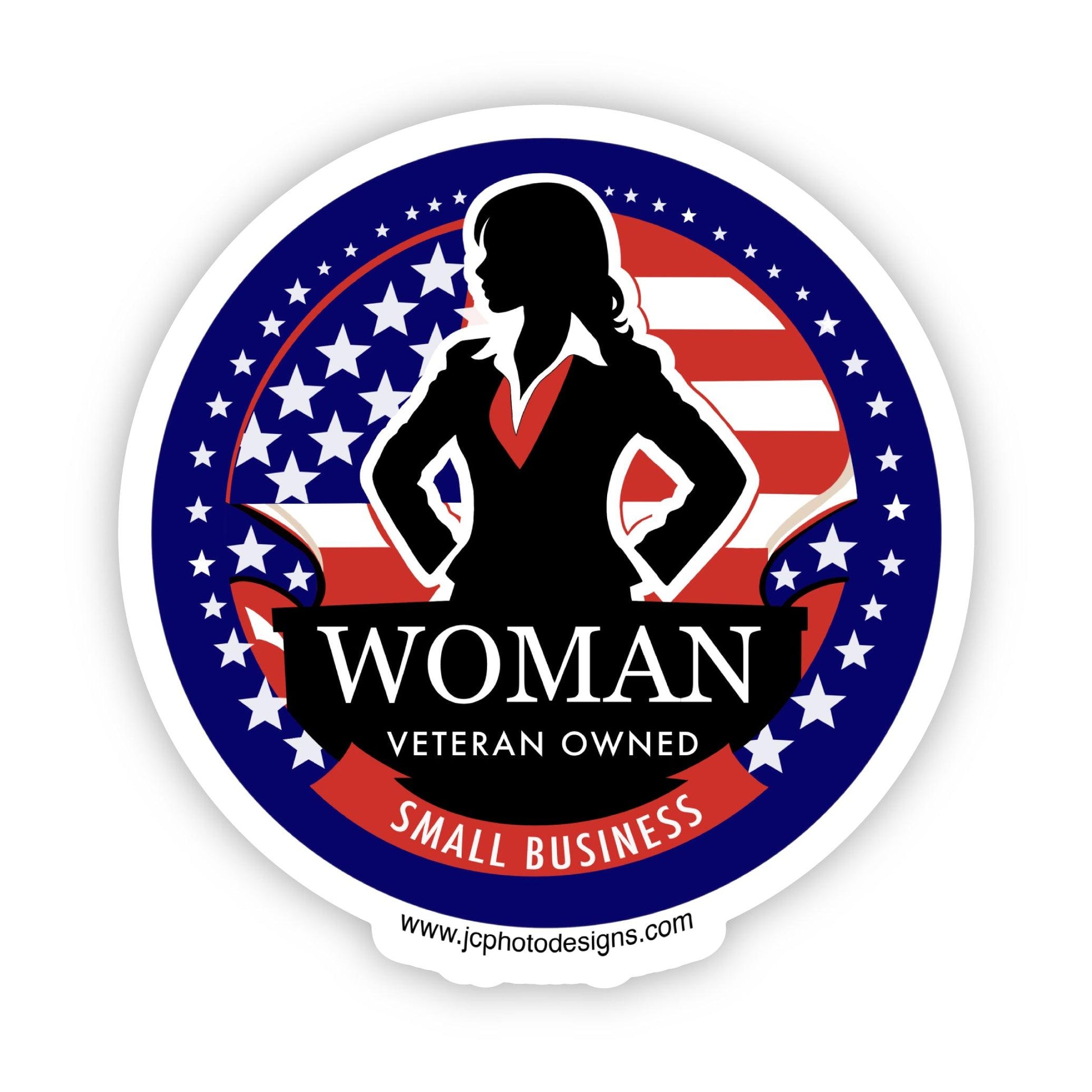 Woman Veteran Owned Business Emblem Sticker - JC Designs