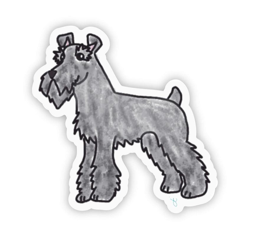 Hand-Drawn 'Lucy' Schnauzer Sticker - Dog Breed Sticker - JC Designs