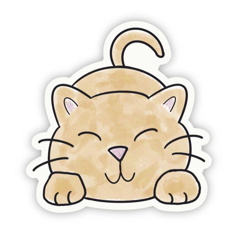 Purr Kitty Sticker - Happy Kitty Sticker for Cat Lovers - JC Designs